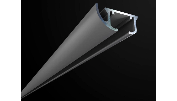 Szyna szara aluminiowa pojedyncza, karnisz Creativa  ZD-150